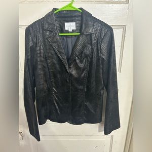 Erin London faux croc textured blazer size medium